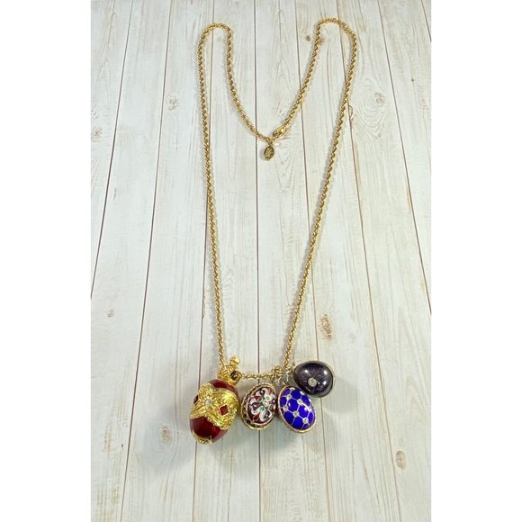 Joan Rivers Jewelry Joan Rivers Faberge Egg Necklace Gold Tone